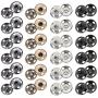 Kenkio 200 Sets 10 mm Sew-on Snap Metal Snaps Fasteners Press Studs Buttons for Sewing Clothing, 4 Colors