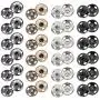 Kenkio 200 Sets 10 mm Sew-on Snap Metal Snaps Fasteners Press Studs Buttons for Sewing Clothing, 4 Colors Kenkio 200 Sets 10 mm Sew-on Snap Metal Snaps Fasteners Press Studs Buttons for Sewing Clothing, 4 Colors