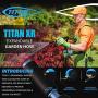 TITAN 150FT Garden Hose - All New Expandable Water Hose with Triple Latex Core 3/4'' Easy Removal Solid Brass Fittings Expanding Extra Strength Fabric Flexible with Jet Nozzle and Washers (B)