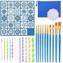 Mandala Dotting Tools Set, Audab 49 Pcs Mandala Dotting Tools Kit with Mandala Stencil for Painting Rocks, Painting Mandalas and Drafting