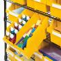 Seville Classics Commerical Grade NSF-Certified Bin Rack Storage Steel Wire Shelving System - 24 Bins - Yellow