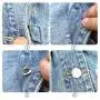 1 Set Perfect Fit Instant Buttons Adjustable Jeans Buttons Button Pins for Jeans, Button Replacement Metal No Sew Button, Adds Or Reduces an Inch to Any Pants Waist in Seconds (Style1) 1 Set Perfect Fit Instant Buttons Adjustable Jeans Buttons Button Pins for Jeans, Button Replacement Metal No Sew Button, Adds Or Reduces an Inch to Any Pants Waist in Seconds (Style1)