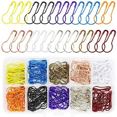 Oruuum 200 Pieces Safety Bulb Pins,Calabash Pin,Gourd Pins,Safety Pins with Craft Home Clothing Ornament,Arts Crafts Making DIY, Perfect Knitting Markers,10 Colors