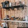FLEXIMOUNTS 2-Pack 2x6ft Garage Shelving 24-inch-by-72-inch Wall Shelf Garage Storage Rack Floating Shelves, Black FLEXIMOUNTS 2-Pack 2x6ft Garage Shelving 24-inch-by-72-inch Wall Shelf Garage Storage Rack Floating Shelves, Black