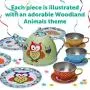 Lucy Locket Woodland Animals Metal Tea Set & Carry Case Toy (14 Piece Tea Set for Children) Red, Blue, Green Tea Set Toy Lucy Locket Woodland Animals Metal Tea Set & Carry Case Toy (14 Piece Tea Set for Children) Red, Blue, Green Tea Set Toy