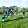 Lifetime Monkey Bar Adventure Swing Set with 9 Foot Wavy Slide Lifetime Monkey Bar Adventure Swing Set with 9 Foot Wavy Slide