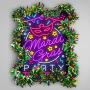 Mardi Gras Tinsel Garland Metallic Festooning Garland Glitter Mixed Color Garland Hanging Fringe Garland for Mardi Gras Party Decorations, 16.5 Feet Each (2 Pieces)
