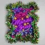 Mardi Gras Tinsel Garland Metallic Festooning Garland Glitter Mixed Color Garland Hanging Fringe Garland for Mardi Gras Party Decorations, 16.5 Feet Each (2 Pieces)