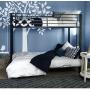 Home Accent Furnishings Sunrise Metal Twin-Over-Futon Bunk Bed in Black