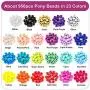 Beads for Bracelet, 1LB 6mmx7mm Pony Beads, 950pcs Mixed Color Cylindrical Glass Waist Seed Beads with 4mm Metal Spacer Beads and a Elastic String for Jewelry Necklace,Waist Chain Making Beads for Bracelet, 1LB 6mmx7mm Pony Beads, 950pcs Mixed Color Cylindrical Glass Waist Seed Beads with 4mm Metal Spacer Beads and a Elastic String for Jewelry Necklace,Waist Chain Making