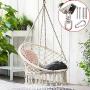 Xavnia Heavy Duty Swing Hangers Suspension Hooks Stainless Steel 360° Rotation with Hanging Snap Hooks Screws Bolts for Concrete Wooden Sets Playground Porch Yoga Hammock Sandbag Swingset Hardware