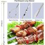 Morole Skewers for Grilling, 33PCS Metal Kabob Skewers Set with Marshmallow Roasting Sticks Smores Sticks BBQ Forks, 16-Inch Reusable Stainless Steel Skewers Set for Meat Chicken Shrimp Vegetable