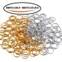 10mm Small Key Ring, 200 Pieces Mini Key Chain Ring Metal Small Split Key Rings for Keys Organization, Connecting Jewelry DIY Craft - Silver and Golden