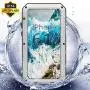 Mangix Compatible with iPhone 12 Case and iPhone 12 Pro Case (2020), Built-in Glass Screen Protector Military Grade Drop Shock Protection Metal Bumper for Apple iPhone 12/12 Pro 6.1''(Silver)