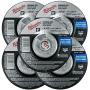 Milwaukee 5 Pack - 4 1 2 Hubbed Grinding Wheel for Grinders - Aggressive Grinding for Metal & Stainless Steel - 4-1/2'' x 1/4 x 5/8-Inch | 11 UNC | Depressed
