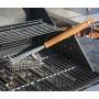 Grill Brush – Cleans All Angles, Extended, Large Wooden Handle and Stainless Steel Bristles – No Scratch Cleaning for Any Barbecue or Grill: Char Broil & Ceramic – BBQ - Aid