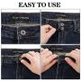 lorelo 14 Pieces Expander Button Waist Extender Pants Extender Button Metal Collar Extenders Elastic Collar Extenders for Men Women Dress Shirts