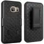 Galaxy S7 Case, Samsung Galaxy S7 Case,Fingic Slim Shell Holster Combo Cover with Kick-Stand and Swivel Belt Clip Holster Protective Case for Samsung Galaxy S7 (G930), Black