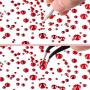 TecUnite 2000 Pieces Flat Back Gems Round Crystal Rhinestones 6 Sizes (1.5-6 mm) with Pick Up Tweezer and Rhinestones Picking Pen for Crafts Nail Face Art Clothes Shoes Bags DIY (Red)