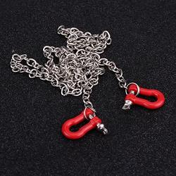 Pasamer 1:10 Scale Metal Alloy Chain & Tow Shackles for RC Crawler SCX-10 D90 Truck Accessory