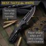 Spring Assisted Knife - Pocket Folding Knife - Military Style - Boy Scouts Knife - Tactical Knife - Good for Camping Hunting Survival Indoor and Outdoor Activities Mens Gift 6681