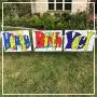 Happy Birthday BirthYay! Yard Sign - Large Colorful Bright Letters - Weatherproof Coroplast - 3 Sturdy Metal Stakes Happy Birthday BirthYay! Yard Sign - Large Colorful Bright Letters - Weatherproof Coroplast - 3 Sturdy Metal Stakes