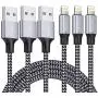iPhone Charger, YUNSONG 3Pack 6FT Nylon Braided Lightning Cable Charging Cord USB Cable Compatible with iPhone 11 Pro Max XS XR X 8 7 6S 6 Plus SE 5S iPhone Charger, YUNSONG 3Pack 6FT Nylon Braided Lightning Cable Charging Cord USB Cable Compatible with iPhone 11 Pro Max XS XR X 8 7 6S 6 Plus SE 5S