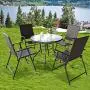 Tangkula 4 PCS Folding Patio Chair Set Outdoor Pool Lawn Portable Wicker Chair with Armrest & Footrest Durable Rattan Steel Frame Commercial Foldable Stackable Party Wedding Chair Set (24X23X37) Tangkula 4 PCS Folding Patio Chair Set Outdoor Pool Lawn Portable Wicker Chair with Armrest & Footrest Durable Rattan Steel Frame Commercial Foldable Stackable Party Wedding Chair Set (24X23X37)