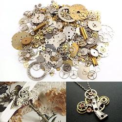 Surepromise 50g Cyberpunk Vintage Steampunk Jewelry Cogs Gears Wheels Watch Parts Craft Arts