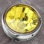 Motorcycle Headlight, Metal + Glass Motorcycle Retro Headlamp Front Headlight Fit for Honda CB400/Hornet 250/VTEC (Yellow Lens)