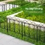 Amagabeli Decorative Garden Fence 24'' high x 24'' Wide 5 Panels in Total Outdoor Black Thicken Metal Wire Fencing Rustproof Landscape Patio Flower Bed Animal Dogs Barrier Border Edge Section Panels