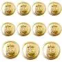 11 Pieces Metal Blazer Button Set - Naval Anchor Crest - for Blazer, Suits, Sport Coat, Uniform, Jacket (Gold) 11 Pieces Metal Blazer Button Set - Naval Anchor Crest - for Blazer, Suits, Sport Coat, Uniform, Jacket (Gold)