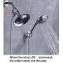G-Promise 100% Solid Metal Shower Arm Diverter for Hand Held Showerhead and Fixed Spray Head ∣ G 1/2 3-Way Bathroom Universal Shower System Replacement Part (Chrome diverter)