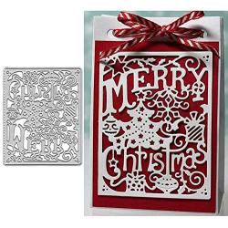 Merry Christmas Tree Metal Die Cuts,Christmas Bell Snowflake Gift Box Cutting Dies Cut Stencils for DIY Scrapbooking Album Decorative Embossing Paper Dies Card Making