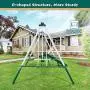 MaxKare Metal Swing Set for Backyard with Slides Baby Medium and Large Playground Swing Set Suitable for Kids Toddlers Porch Backyard 2 in 1 Game Set Outdoor and Indoor MaxKare Metal Swing Set for Backyard with Slides Baby Medium and Large Playground Swing Set Suitable for Kids Toddlers Porch Backyard 2 in 1 Game Set Outdoor and Indoor