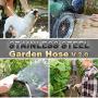 TheFitLife Flexible Metal Garden Hose - Newest Leak and Break Resistant Design, Stainless Steel Water Hose with Upgrade Solid Metal Fittings, Lightweight Kink Free Durable Easy Storage (100 FT)