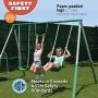 Sportspower My First Metal Swing Set with Slide, Green/White
