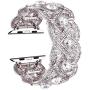VIQIV Bling Bands for Compatible with Apple Watch 40mm 44mm Iwatch Series 6 5 4, Diamond Rhinestone Stainless Steel Metal Bracelet Wristband Strap for Women