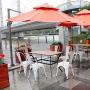 Furmax Metal Chairs Indoor/Outdoor Use Stackable Chic Dining Bistro Cafe Side Chairs Set of 4 (Distressed White)