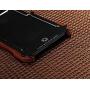 Bpowe for iPhone 7 Plus Wood Metal Frame Case, Drop Protection Ultra Thin Aluminum Metal Cover Protective Case Shockproof Dropproof Bumper Frame for Apple iPhone 7 Plus 5.5'' (Black)