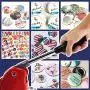 TOAUTO Button Badge Maker 58mm 2.28 Inch Button Badge Kit Pins Punch Press Machine Aluminum Slide 100pcs Free Button Parts and Circle Cutter (58mm 2.28inch)