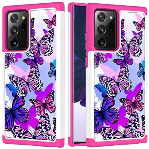 Yerebel Galaxy Note 20 Ultra Case 6.9 Inch/Galaxy Note 20 Ultra 5G Cute Case for Girls, Shockproof Defender Heavy Duty Phone Cover Cases for Samsung Galaxy Note 20 Ultra (Butterfly) Yerebel Galaxy Note 20 Ultra Case 6.9 Inch/Galaxy Note 20 Ultra 5G Cute Case for Girls, Shockproof Defender Heavy Duty Phone Cover Cases for Samsung Galaxy Note 20 Ultra (Butterfly)