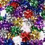 Tatuo 320 Pieces Mini Gift Bows Christmas Metallic Wrap Bows Self Adhesive Gifts Bows for Holiday Christmas Birthday Party Favor, 8 Colors
