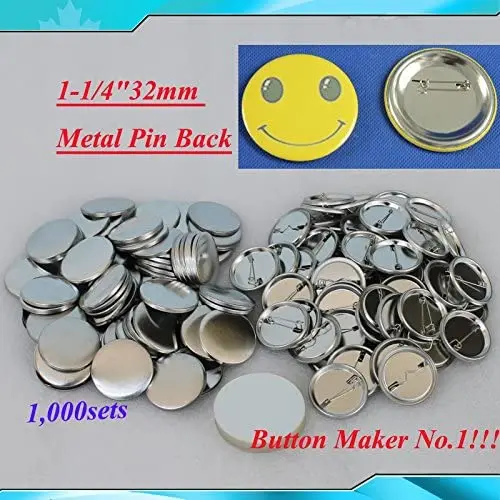 1,000sets 1-1/4''32mm Metal Pin for Button Machine Badge Button Parts BIG Sale!!! 1,000sets 1-1/4''32mm Metal Pin for Button Machine Badge Button Parts BIG Sale!!!