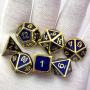 WUXINGMEILI Metal Game Dice Set with Metal Box for Role Playing Game
