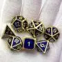 WUXINGMEILI Metal Game Dice Set with Metal Box for Role Playing Game
