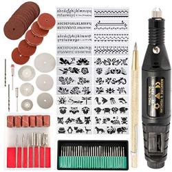 Toolly 108 Pcs Engraving Tool Kit, Multi-Functional Electric Corded Micro Engraver Etching Pen DIY Rotary Tool for Jewelry Glass Wood Metal Ceramic Plastic