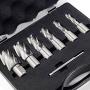 OSCARBIDE HSS Annular Cutters 6 Piece/Set with Pilot Pin,1''Cutting Depth,(1/2,9/16,11/16,13/16,15/16,1-1/16) inch Diameter,3/4'' Weldon Shank,2 Flat Annular Cutters Kit