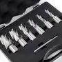 OSCARBIDE HSS Annular Cutters 6 Piece/Set with Pilot Pin,1''Cutting Depth,(1/2,9/16,11/16,13/16,15/16,1-1/16) inch Diameter,3/4'' Weldon Shank,2 Flat Annular Cutters Kit