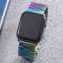 Miniseas Band Compatible with Apple Watch Band 38mm 42mm Stainless Steel Wristband Metal Buckle Clasp Strap Replacement Bracelet for iWatch Series 5/4/3/2/1 40mm 44mm (Colorful, 38MM-40MM)